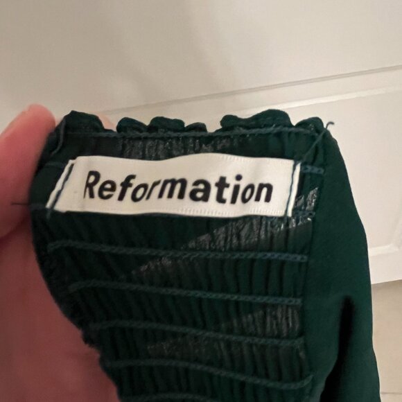 Reformation Juliette Dress EMERALD -- size 4, like new - Picture 3 of 4